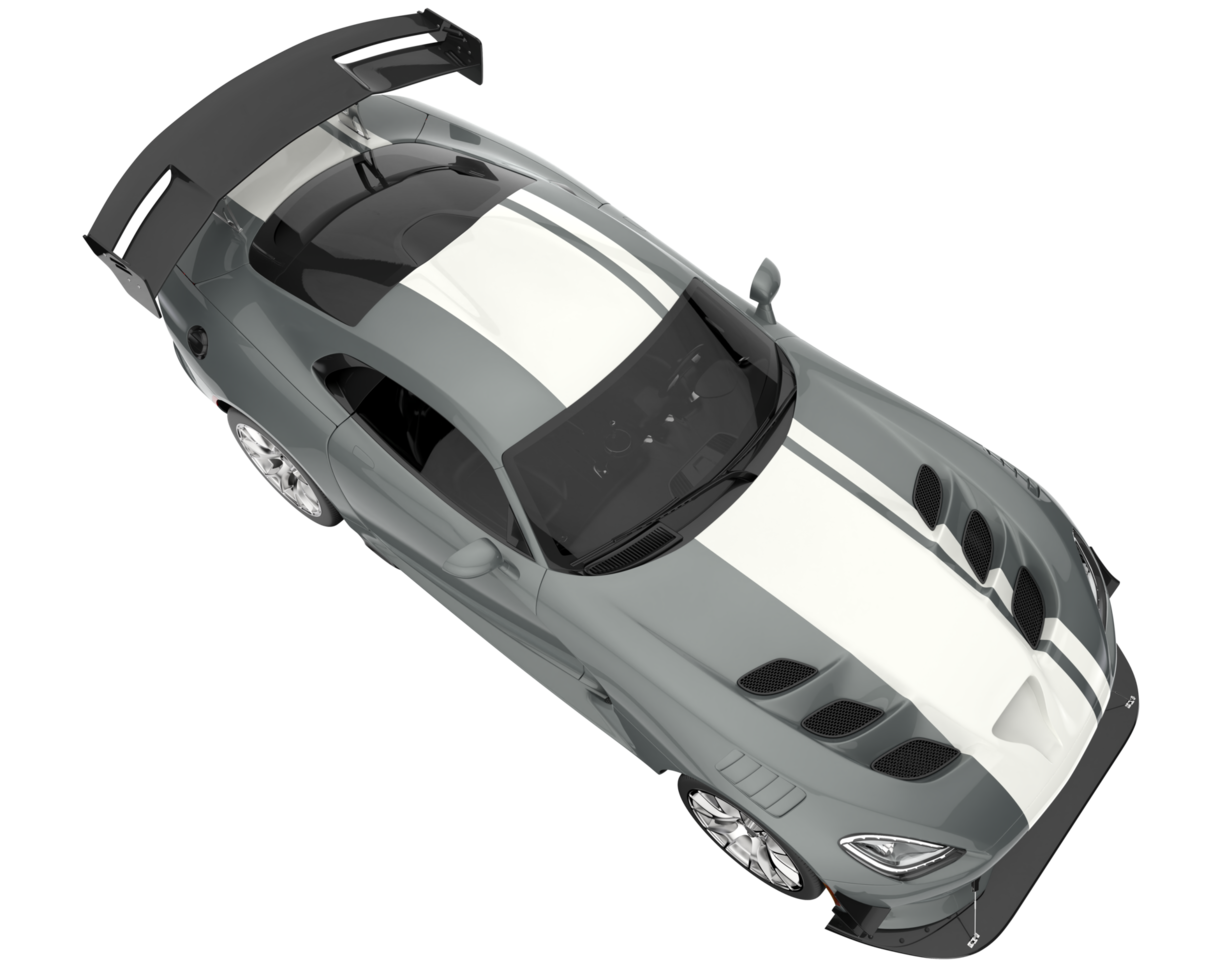 Muscle car isolated on transparent background. 3d rendering - illustration png