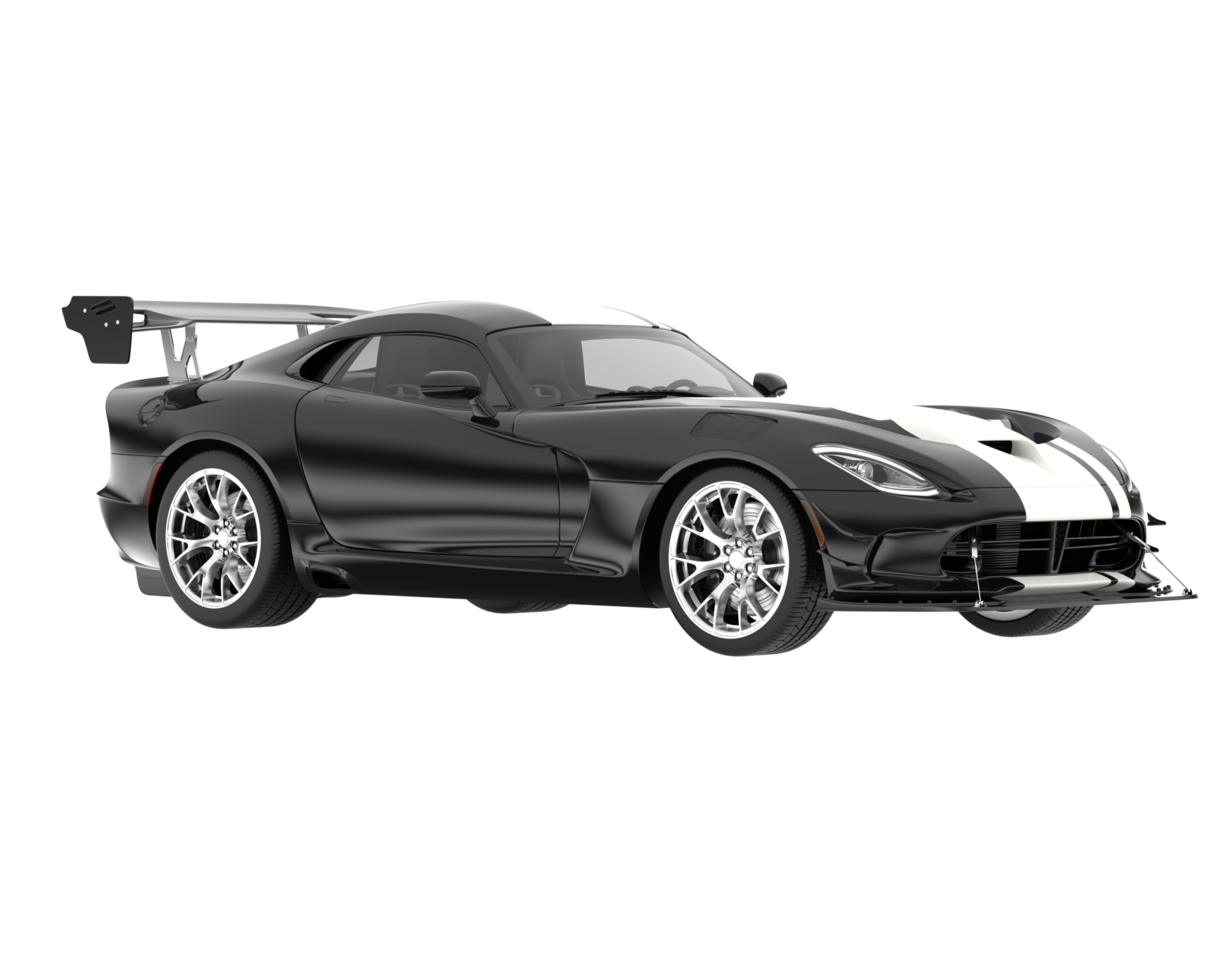 Muscle car isolated on transparent background. 3d rendering - illustration png