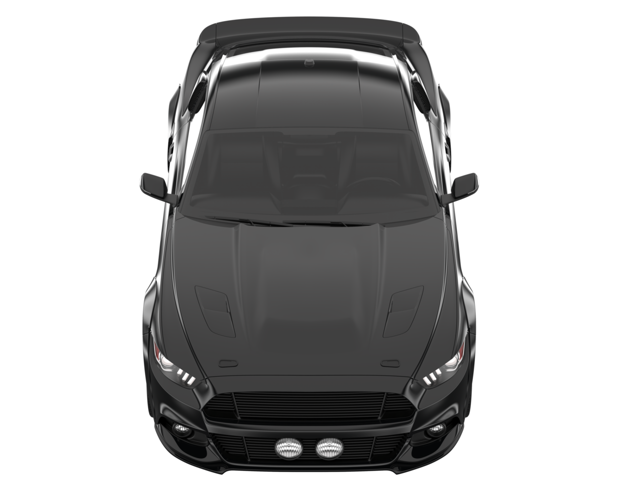 Muscle car isolated on transparent background. 3d rendering - illustration png