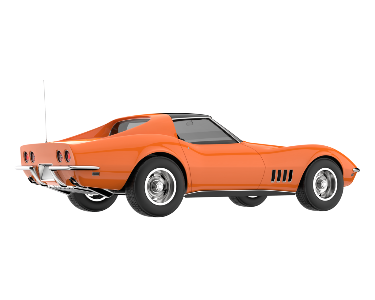 Muscle car isolated on transparent background. 3d rendering - illustration png