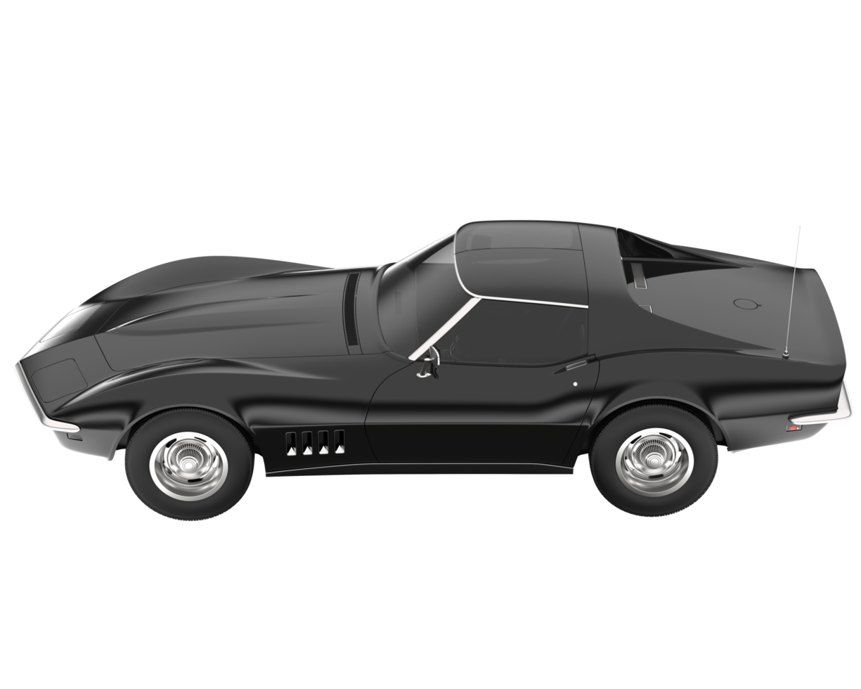 Muscle car isolated on transparent background. 3d rendering - illustration png