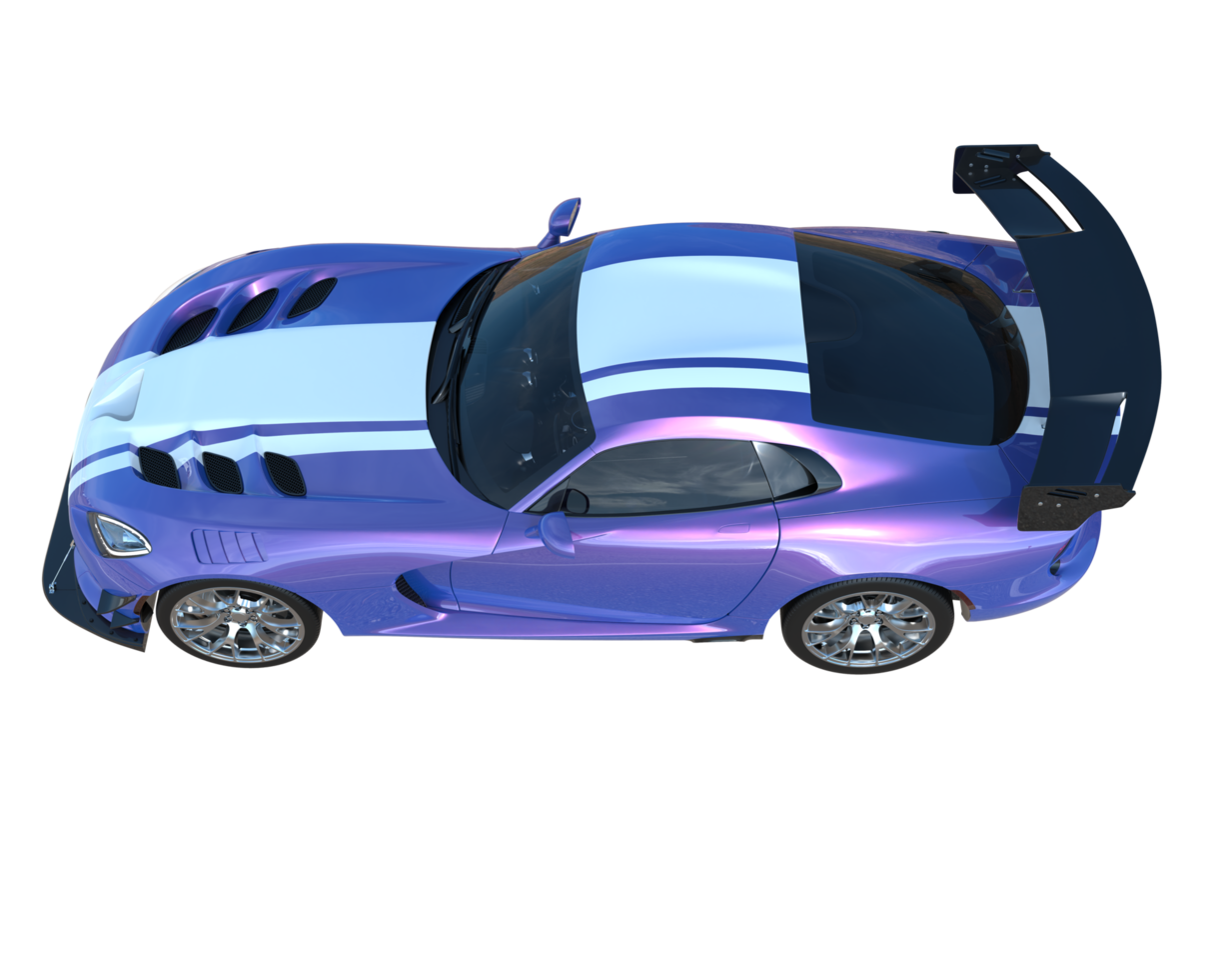 Muscle car isolated on transparent background. 3d rendering - illustration png