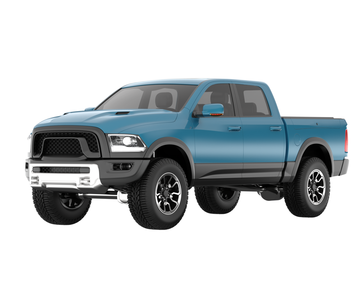 Pickup truck isolated on transparent background. 3d rendering - illustration png