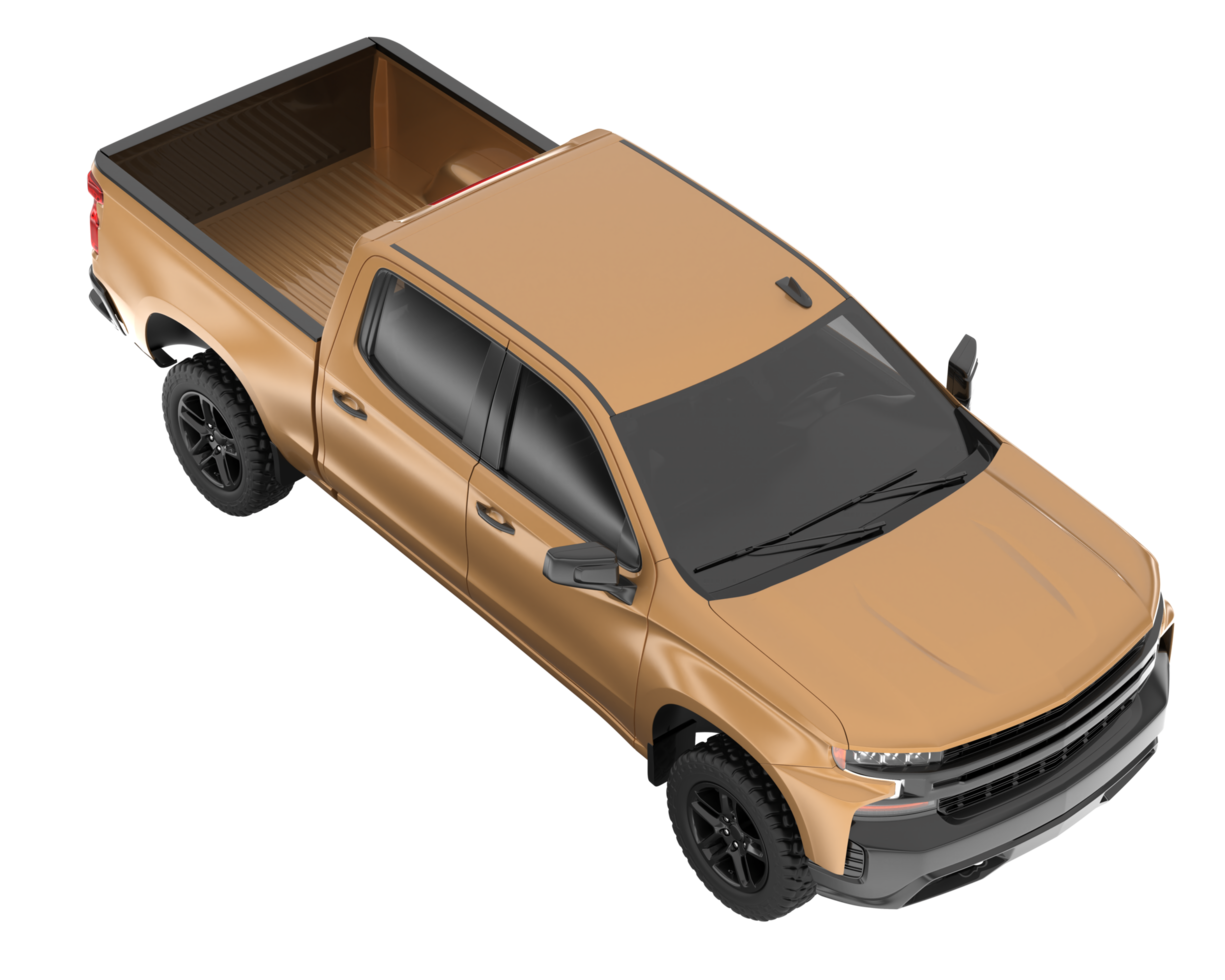 Pickup truck isolated on transparent background. 3d rendering - illustration png
