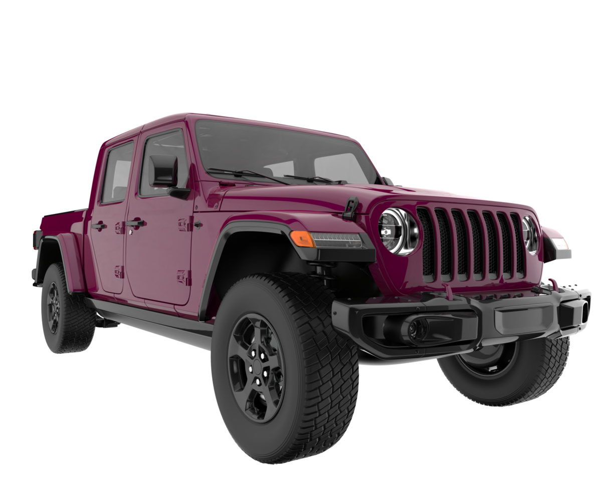 Pickup truck isolated on transparent background. 3d rendering - illustration png