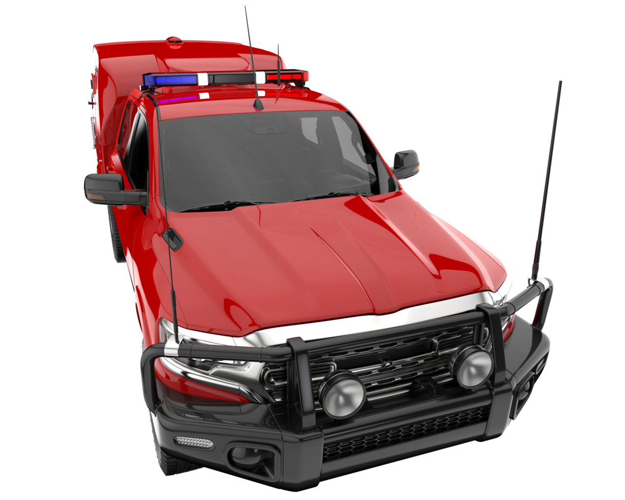 Pickup truck isolated on transparent background. 3d rendering - illustration png