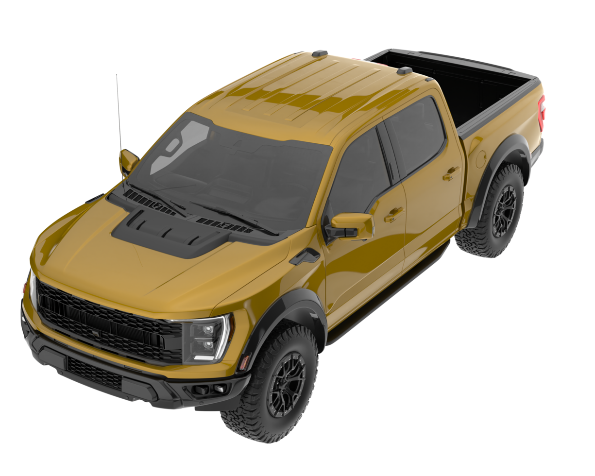 Pickup truck isolated on transparent background. 3d rendering - illustration png