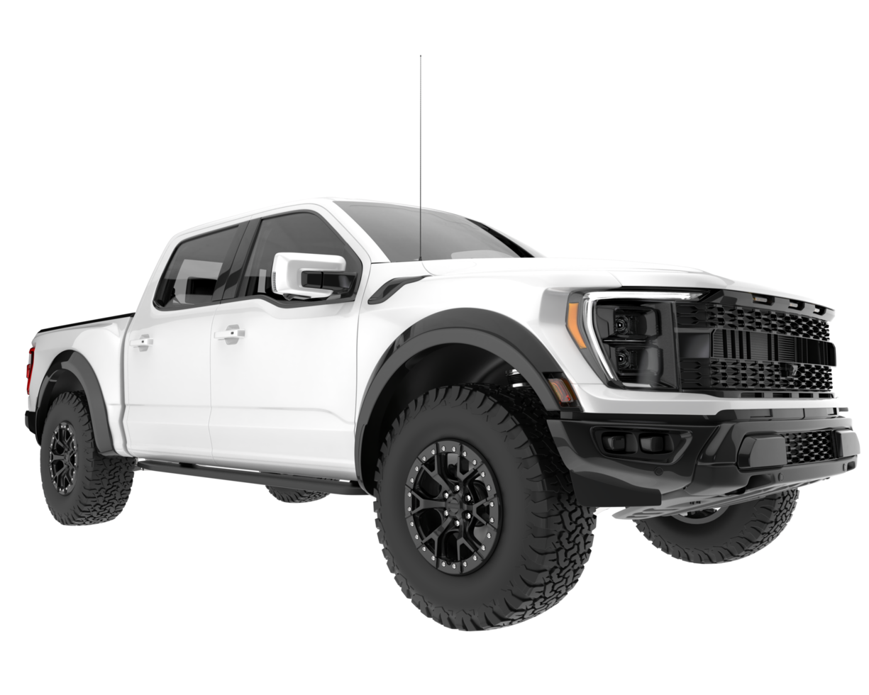 Pickup truck isolated on transparent background. 3d rendering - illustration png
