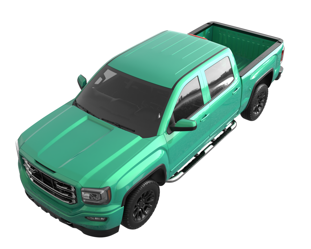 Pickup truck isolated on transparent background. 3d rendering - illustration png
