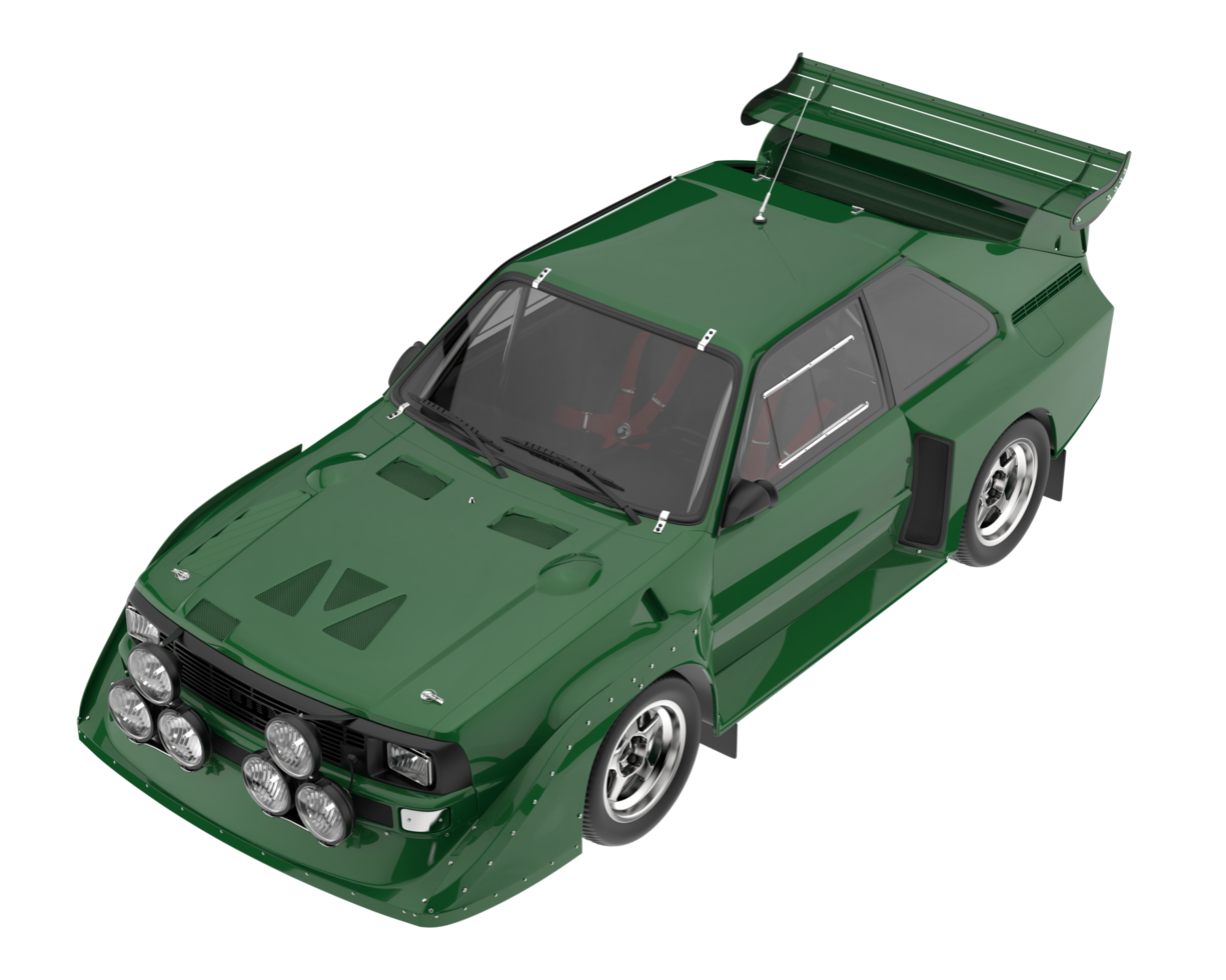 Race car isolated on transparent background. 3d rendering - illustration png