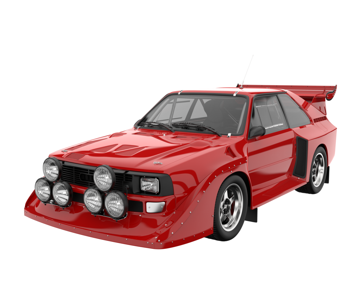 Race car isolated on transparent background. 3d rendering - illustration png