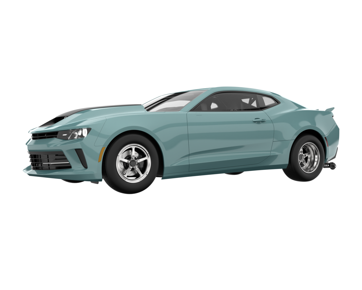 carro de corrida isolado em fundo transparente. renderização 3D - ilustração png