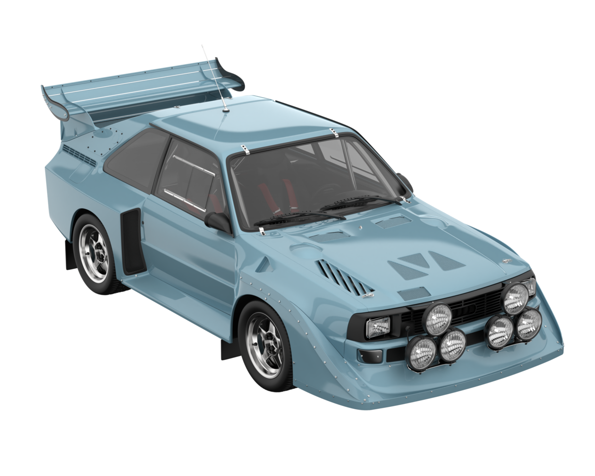 Race car isolated on transparent background. 3d rendering - illustration png