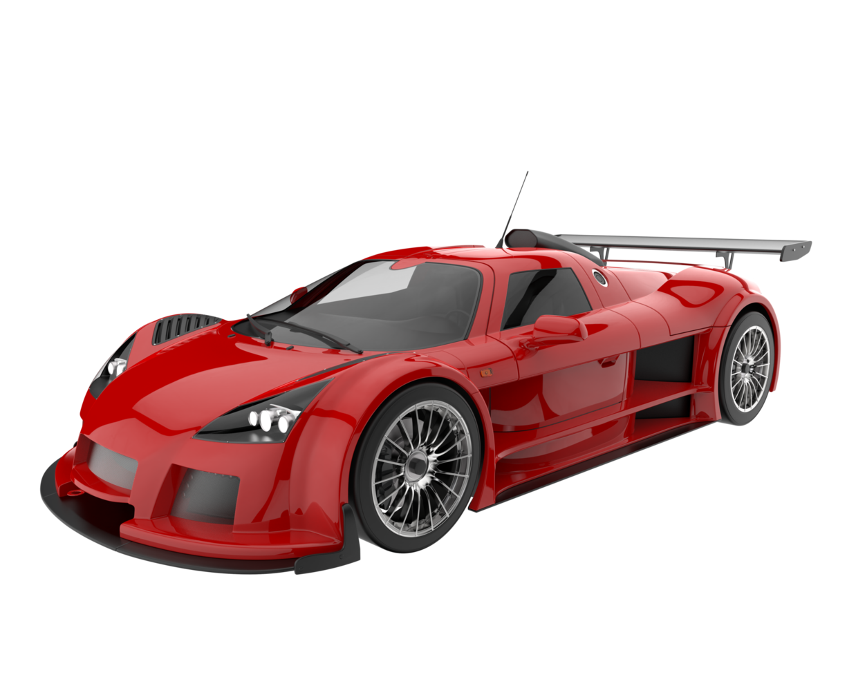 Race car isolated on transparent background. 3d rendering - illustration png