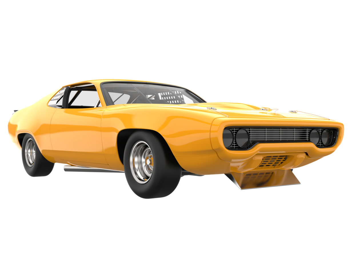 Race car isolated on transparent background. 3d rendering - illustration png