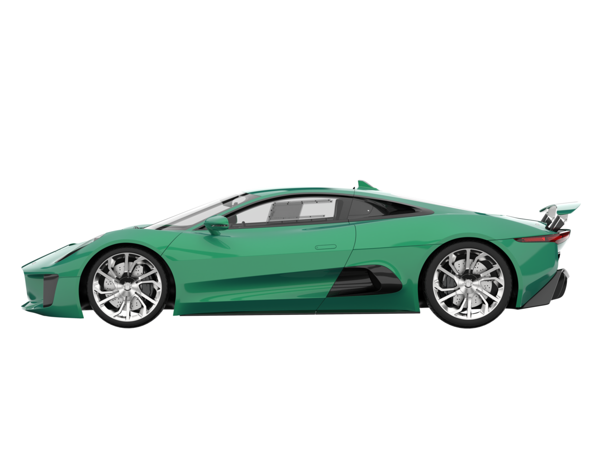 Race car isolated on transparent background. 3d rendering - illustration png