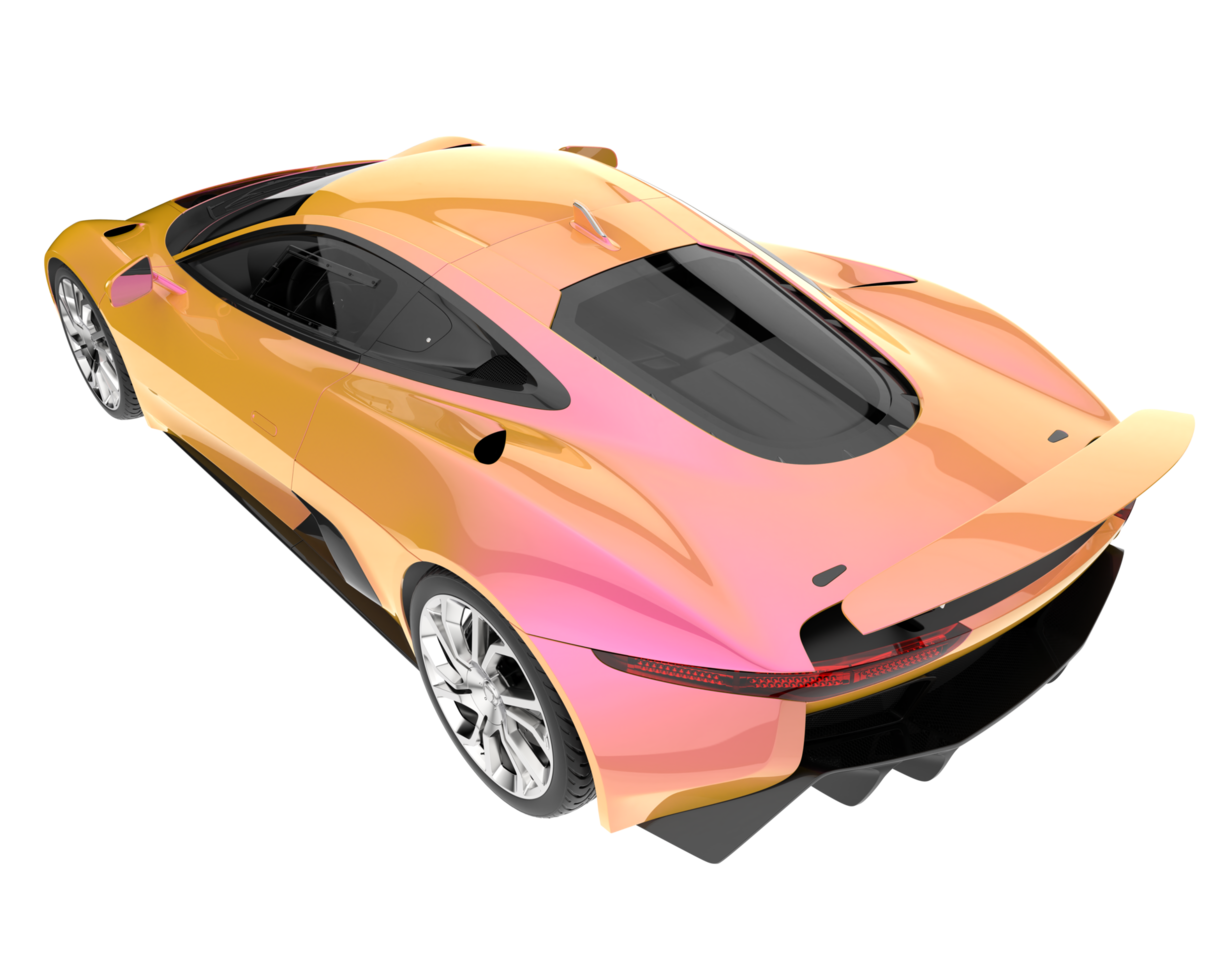 Race car isolated on transparent background. 3d rendering - illustration png