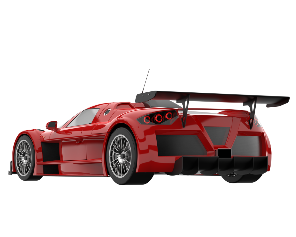 Race car isolated on transparent background. 3d rendering - illustration png