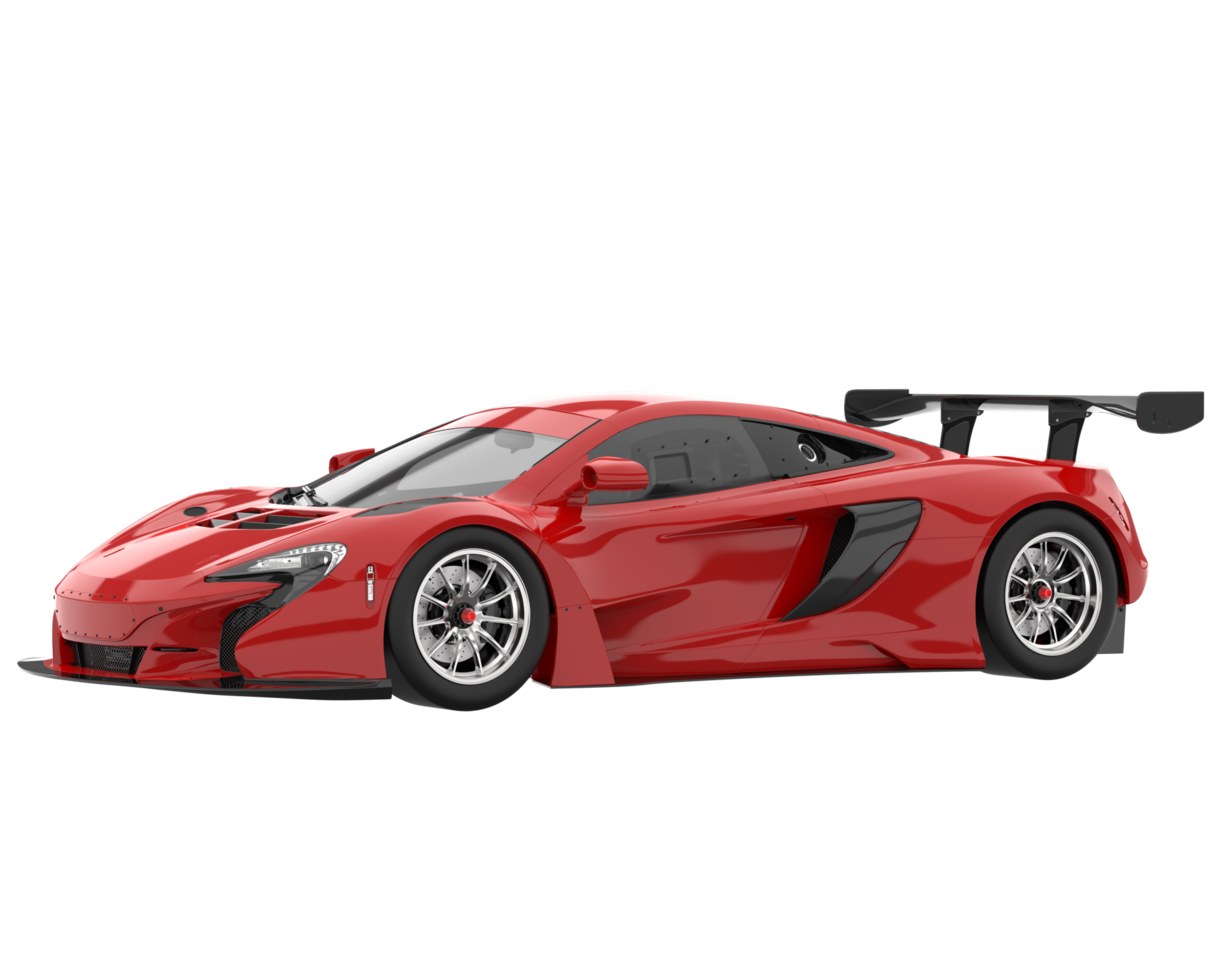 carro de corrida isolado em fundo transparente. renderização 3D - ilustração png