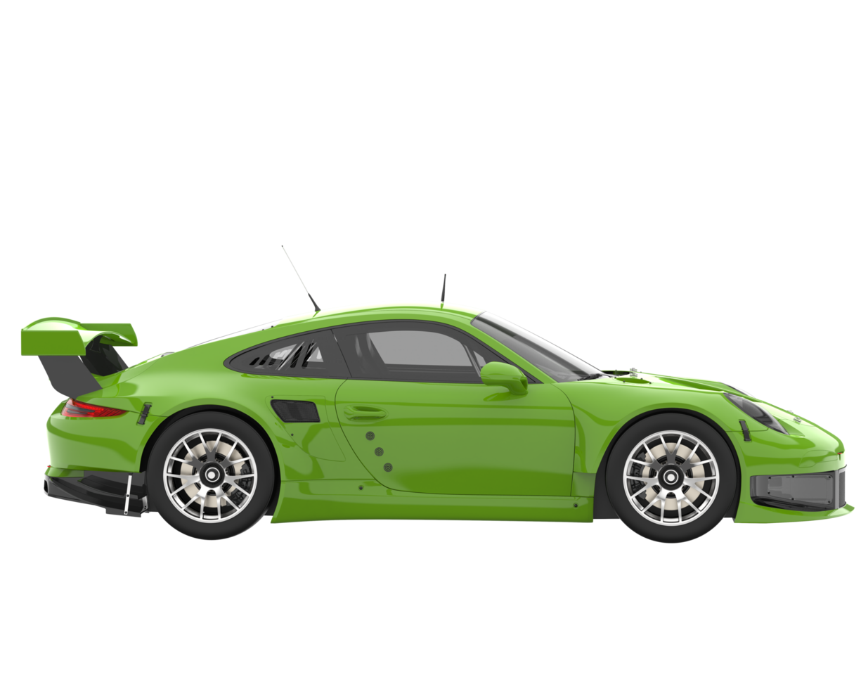 Race car isolated on transparent background. 3d rendering - illustration png
