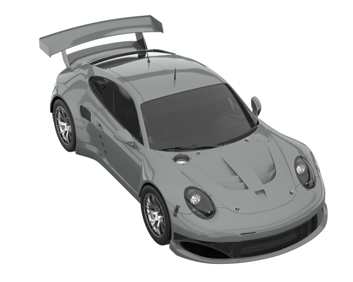 Race car isolated on transparent background. 3d rendering - illustration png
