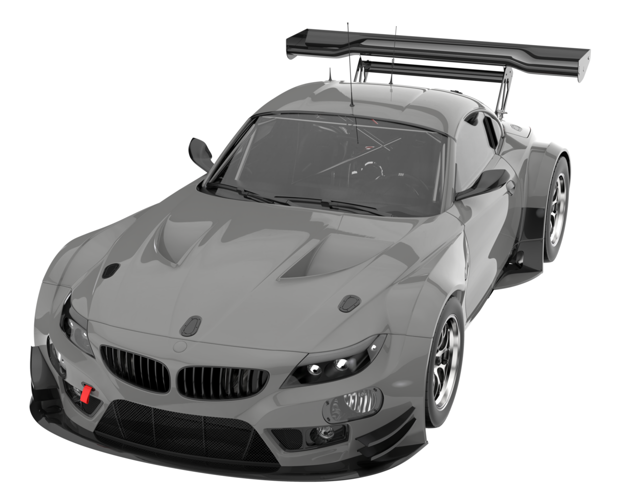 Race car isolated on transparent background. 3d rendering - illustration png