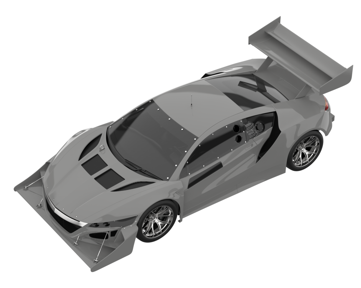 Race car isolated on transparent background. 3d rendering - illustration png