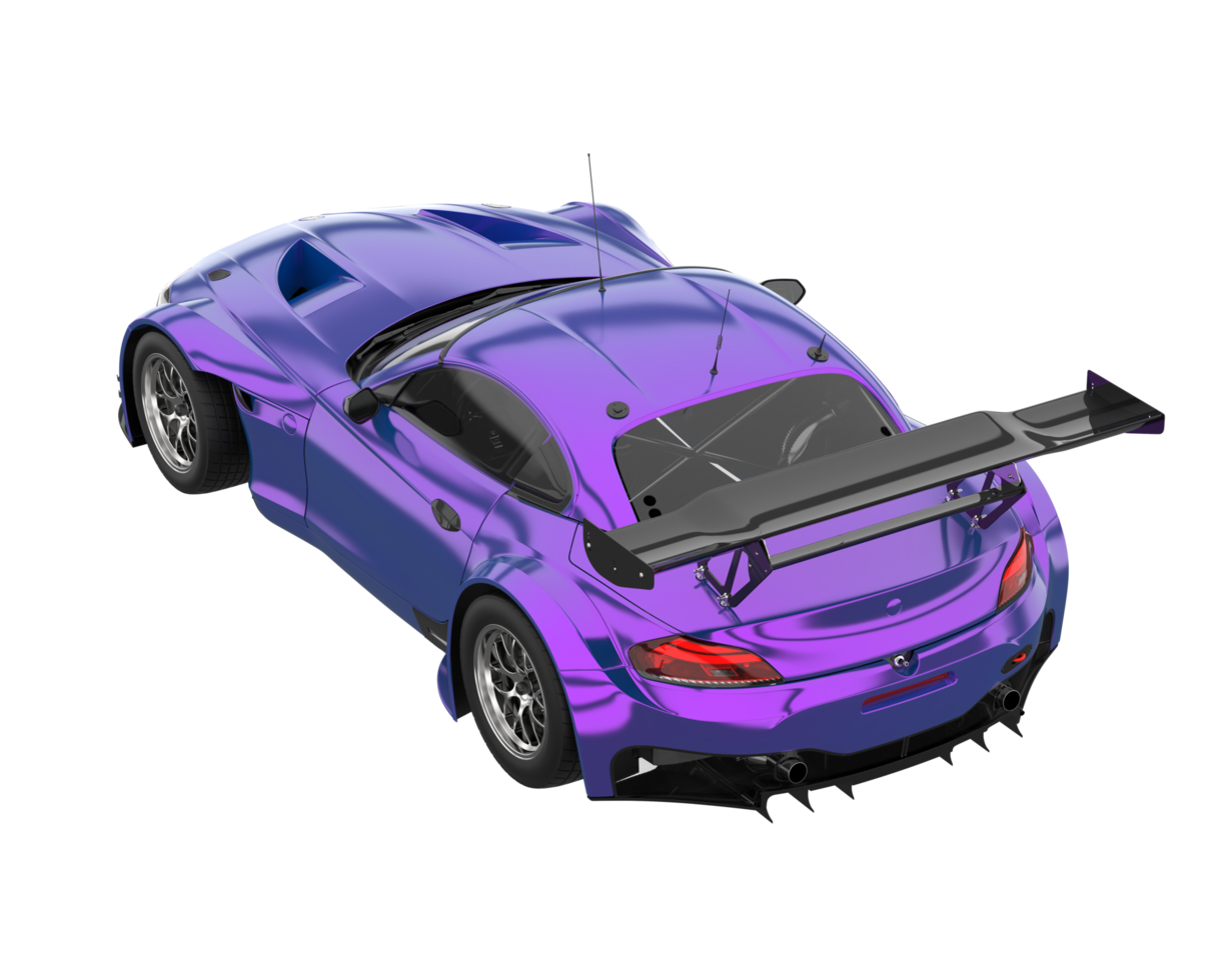 Race car isolated on transparent background. 3d rendering - illustration png