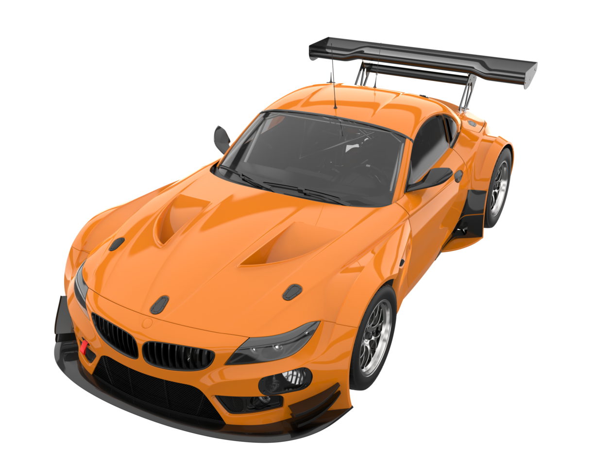 Race car isolated on transparent background. 3d rendering - illustration png