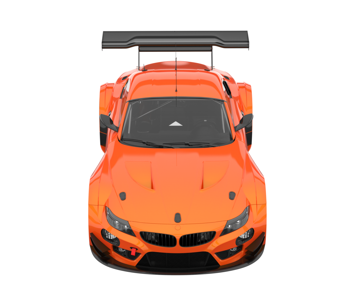 Race car isolated on transparent background. 3d rendering - illustration png