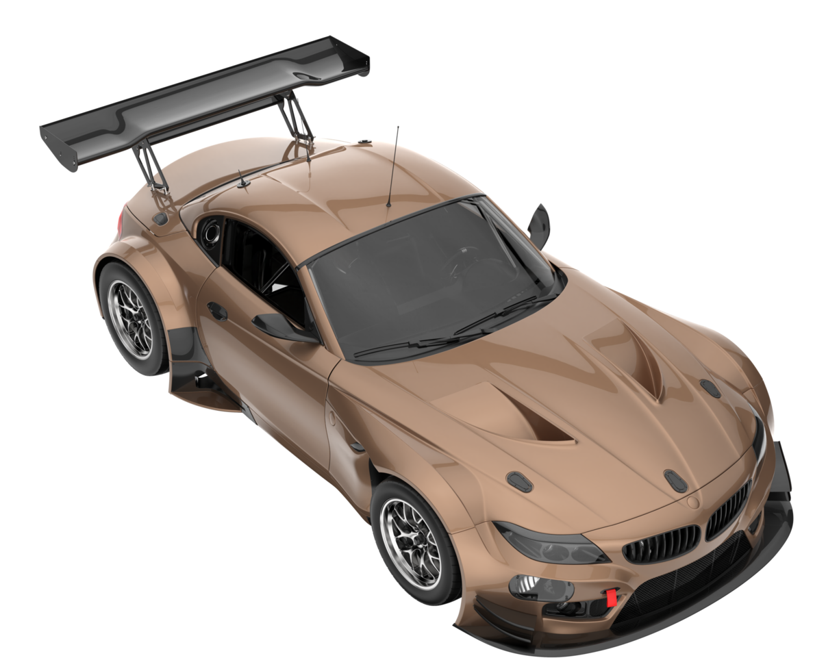 Race car isolated on transparent background. 3d rendering - illustration png