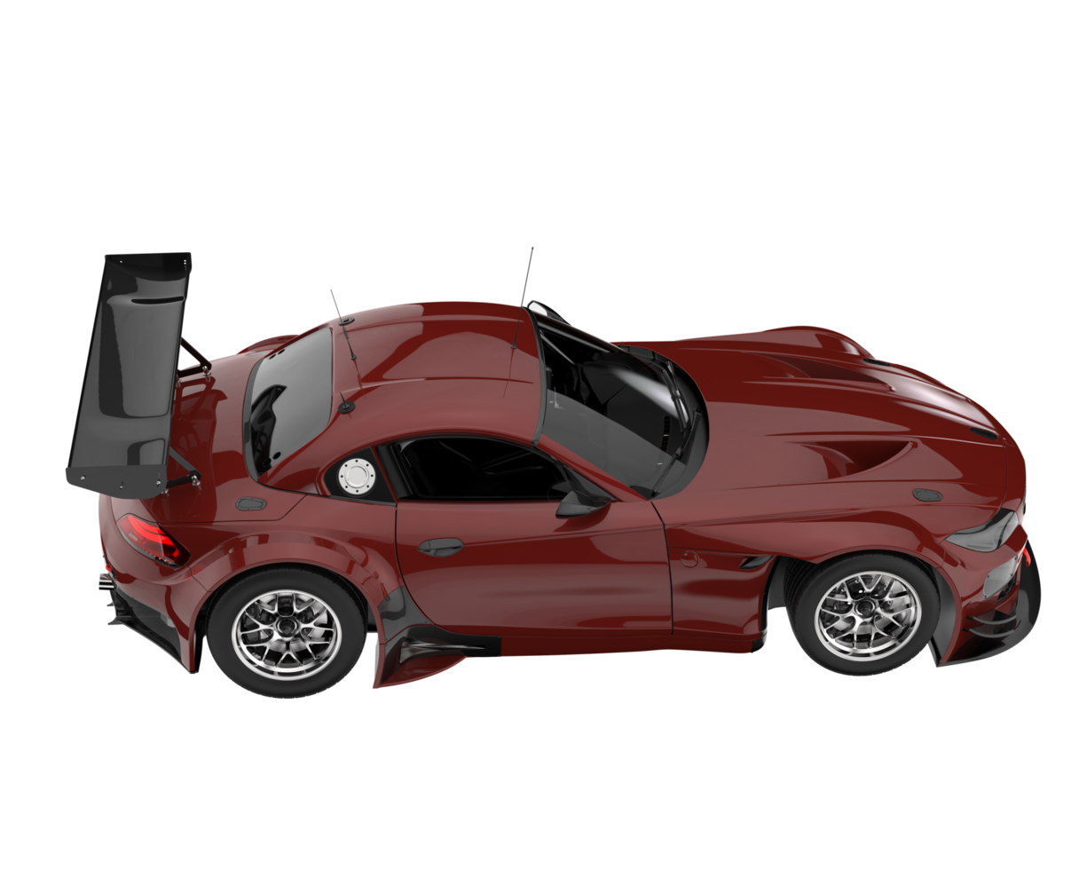 Race car isolated on transparent background. 3d rendering - illustration png