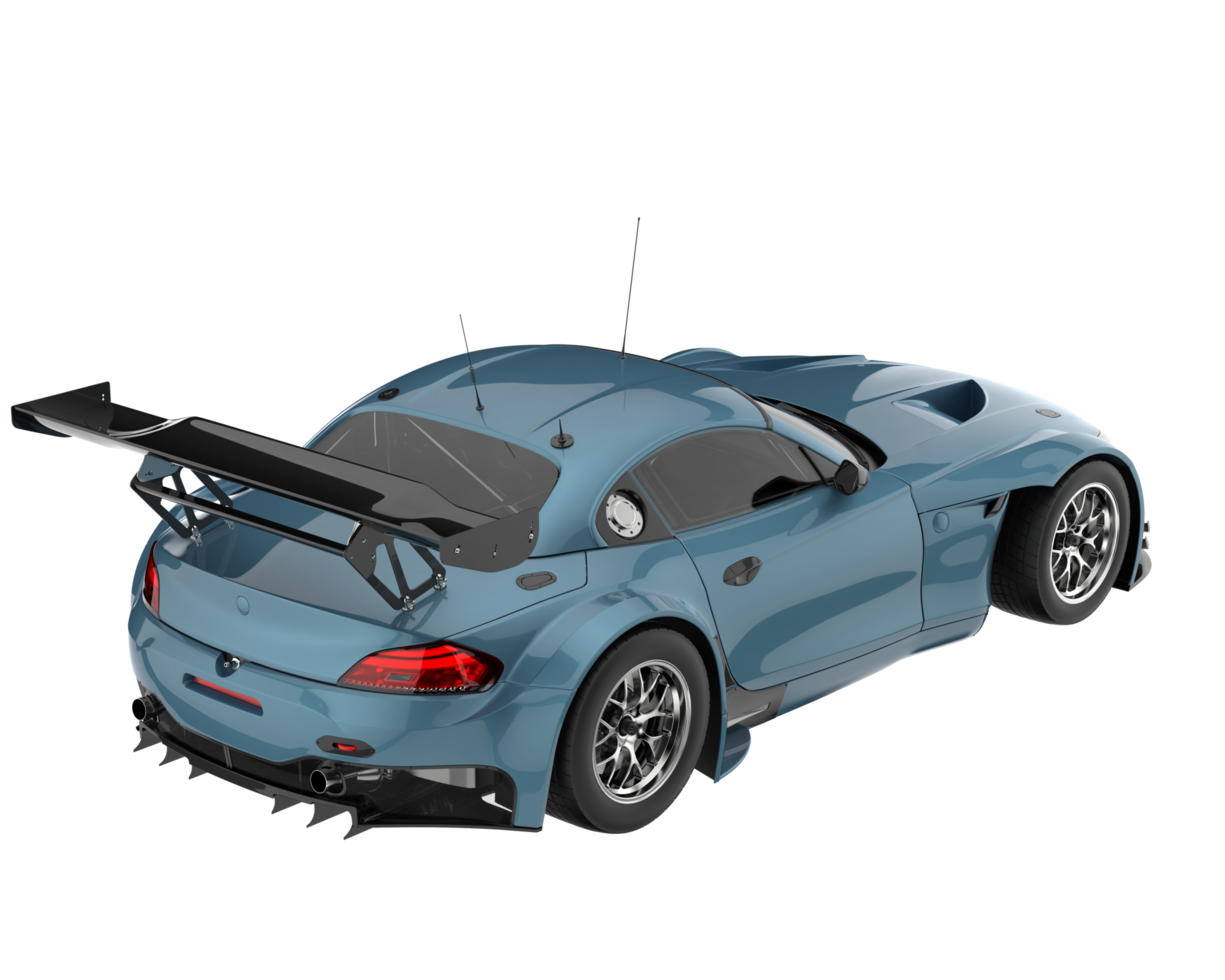 Race car isolated on transparent background. 3d rendering - illustration png