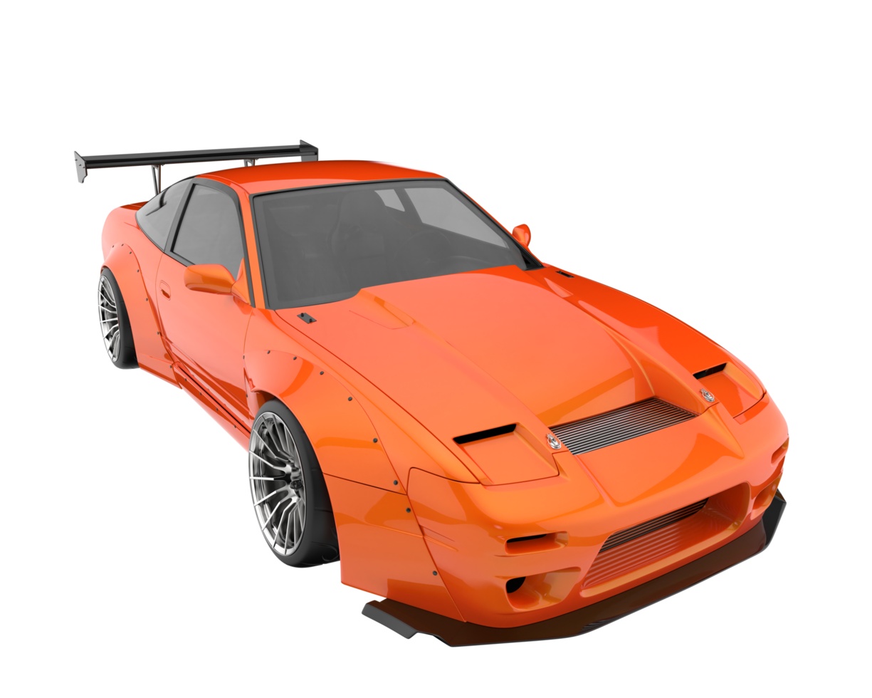 Race car isolated on transparent background. 3d rendering - illustration png