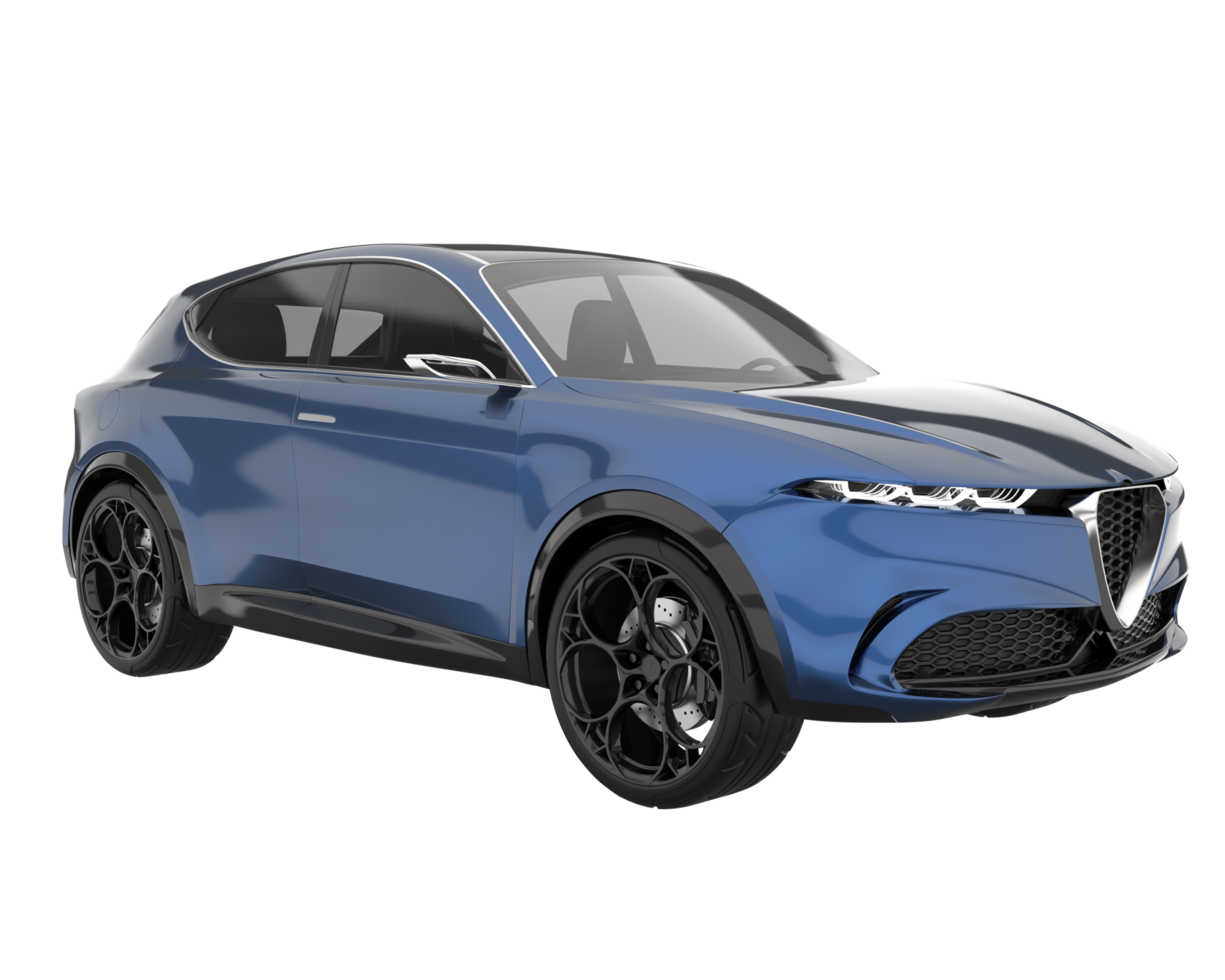 Realistic SUV isolated on transparent background. 3d rendering - illustration png
