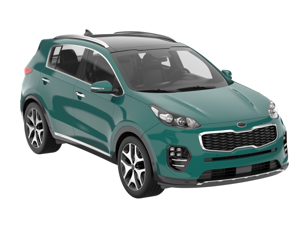 Realistic SUV isolated on transparent background. 3d rendering - illustration png