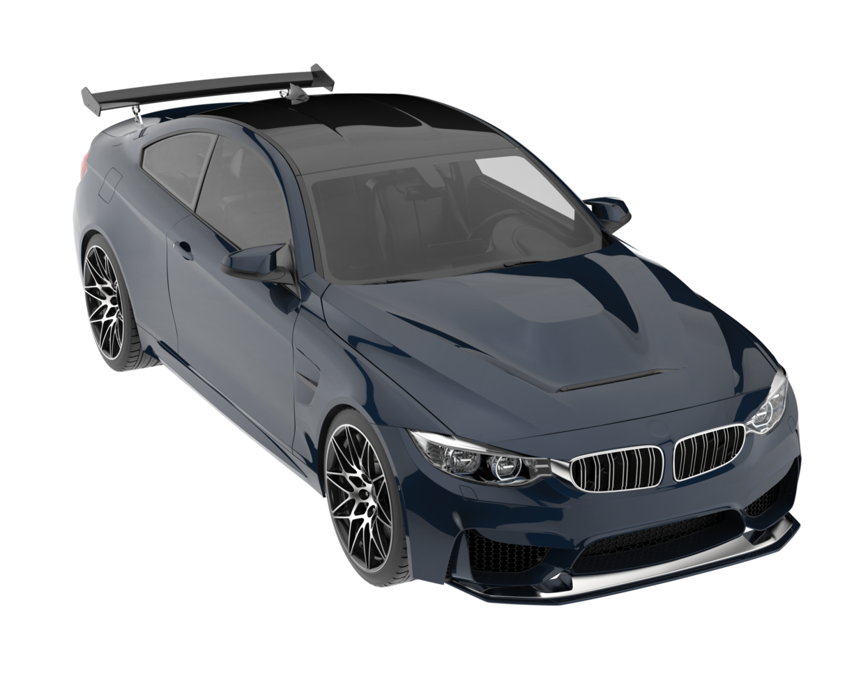 Sport car isolated on transparent background. 3d rendering - illustration png