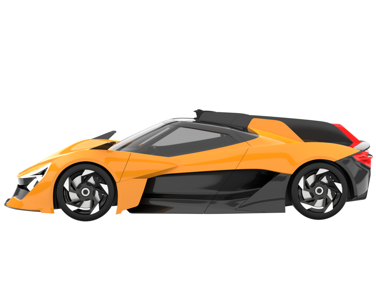 Sport car isolated on transparent background. 3d rendering - illustration png