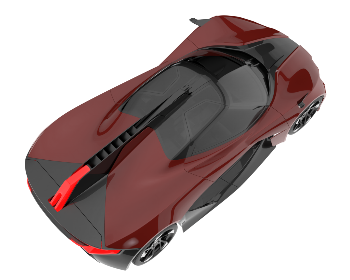 Sport car isolated on transparent background. 3d rendering - illustration png