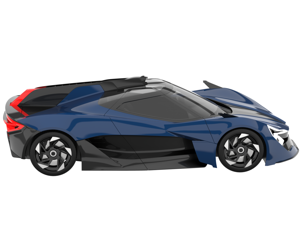 Sport car isolated on transparent background. 3d rendering - illustration png