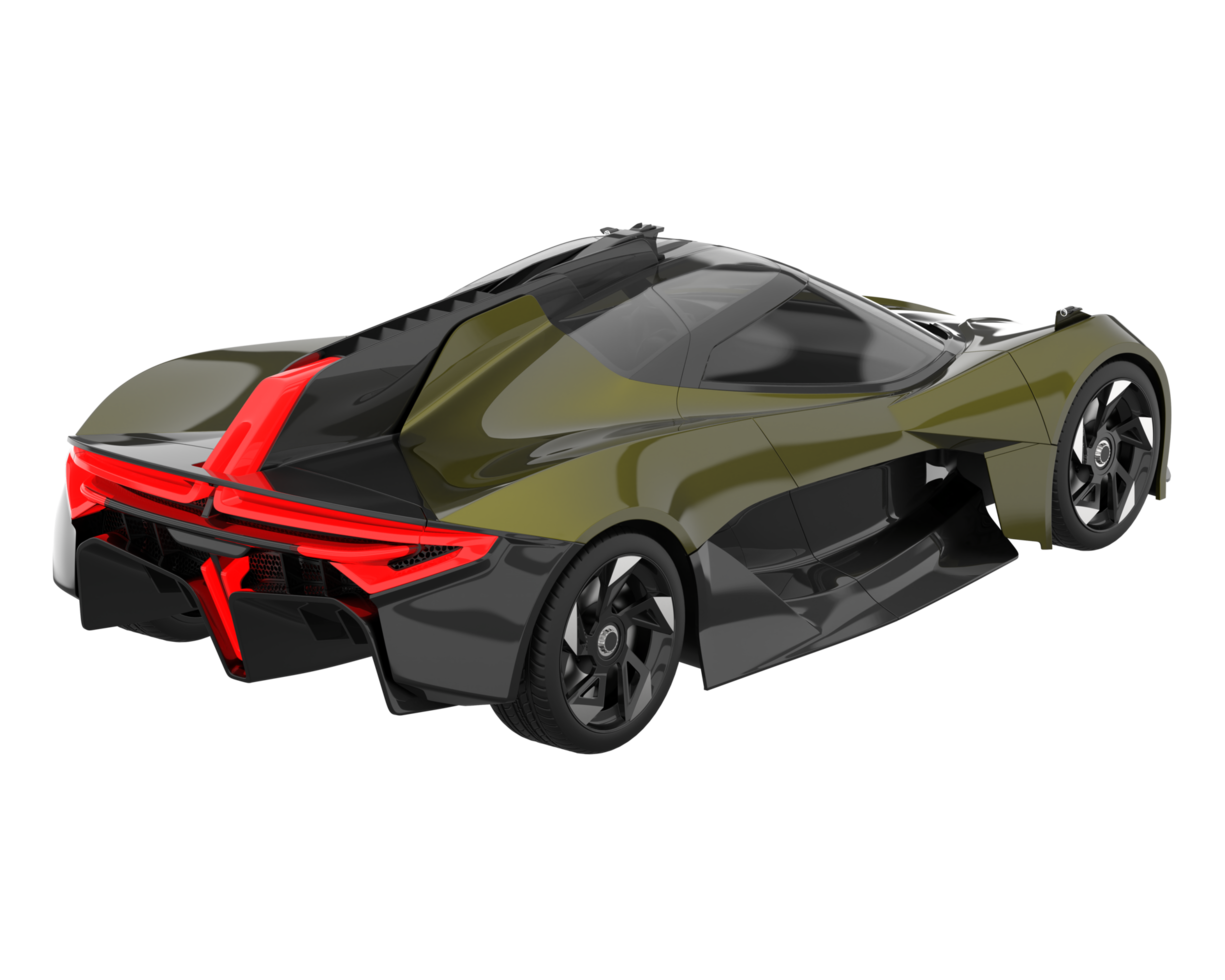 voiture de sport isolée sur fond transparent. rendu 3d - illustration png