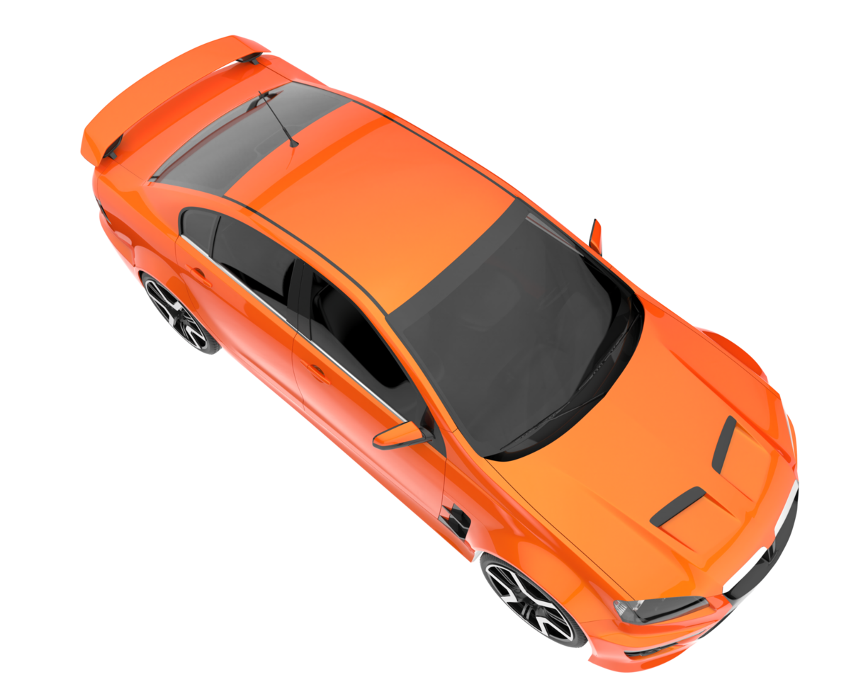 Sport car isolated on transparent background. 3d rendering - illustration png