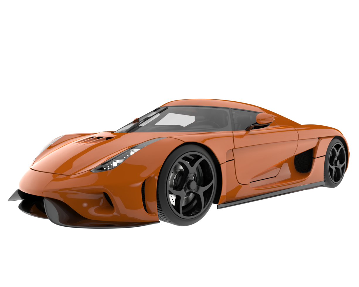 Sport car isolated on transparent background. 3d rendering - illustration png