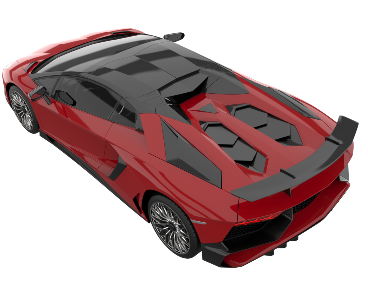 Sport car isolated on transparent background. 3d rendering - illustration png