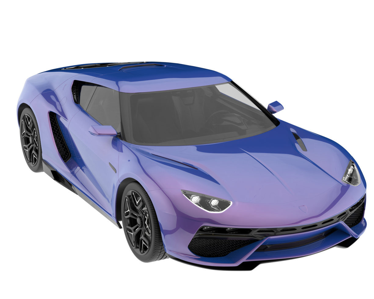 Sport car isolated on transparent background. 3d rendering - illustration png