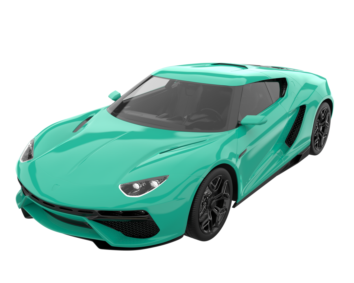 Sport car isolated on transparent background. 3d rendering - illustration png