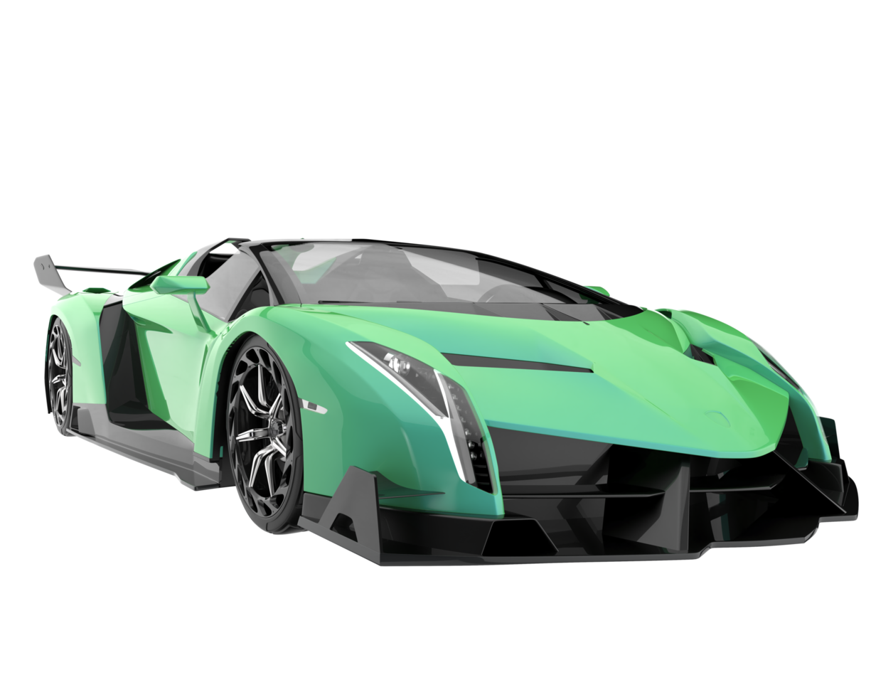 Sport car isolated on transparent background. 3d rendering - illustration png