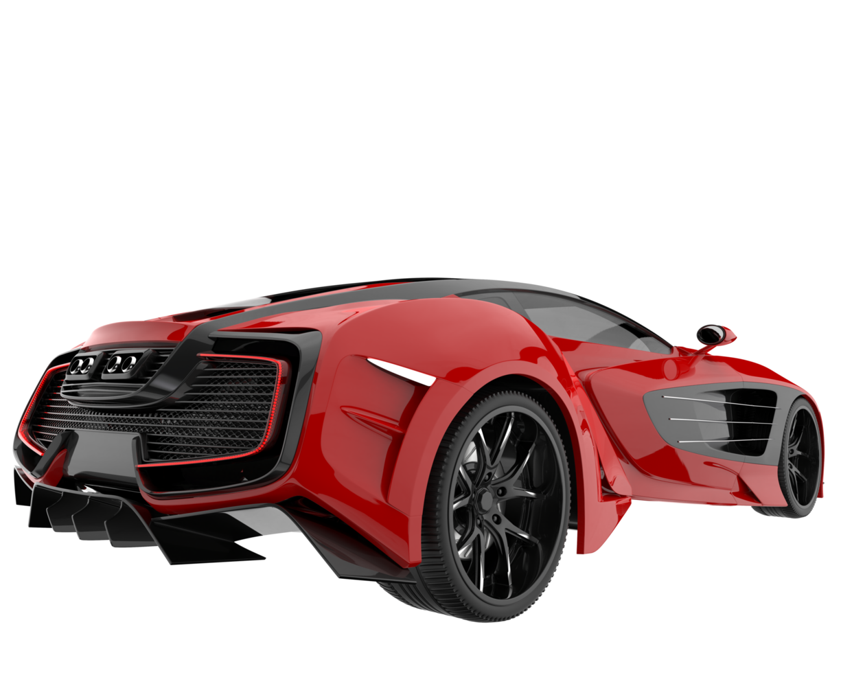 Sport car isolated on transparent background. 3d rendering - illustration png