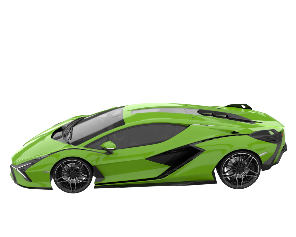 voiture de sport isolée sur fond transparent. rendu 3d - illustration png