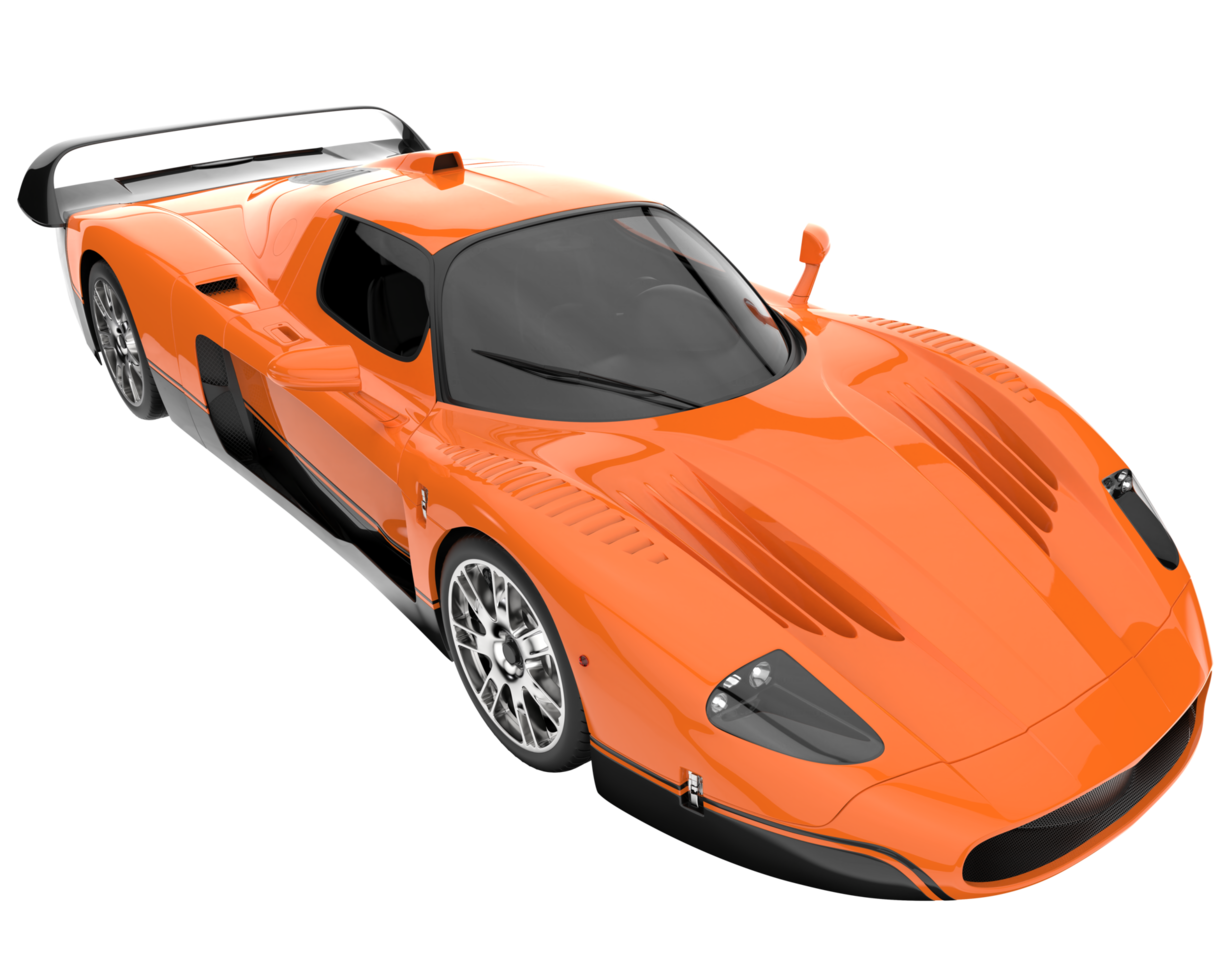 Sport car isolated on transparent background. 3d rendering - illustration png